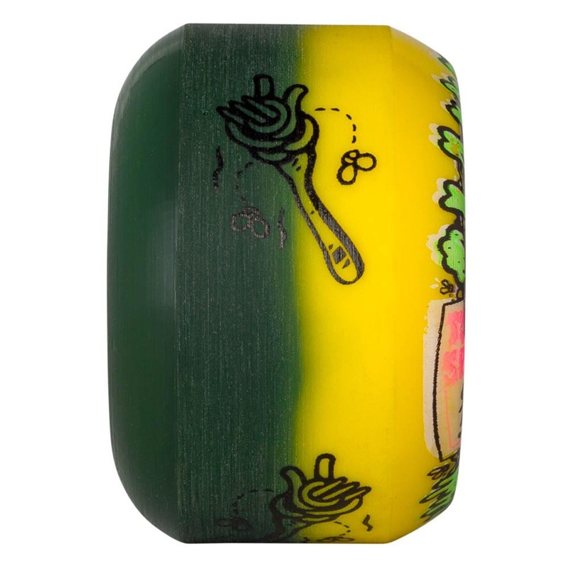 Santa Cruz Double Take Cafe 53mm/95a Yellow Skateboard Wheels