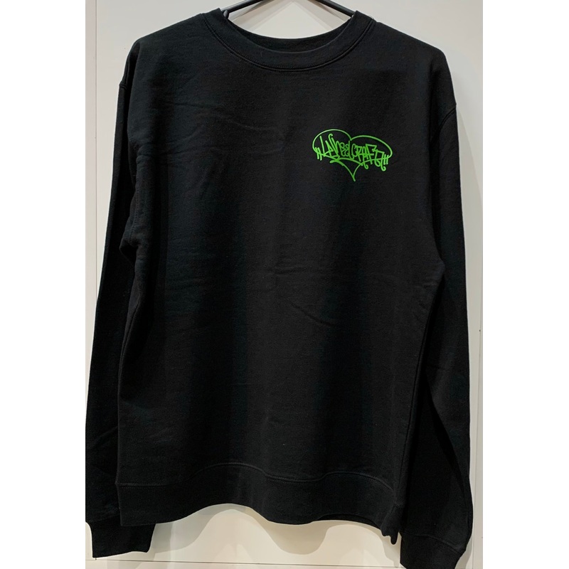 Wheelcraft Green Heart Black Crewneck