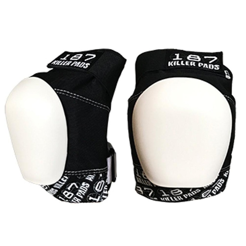 187 Pro White/Black Knee Pads