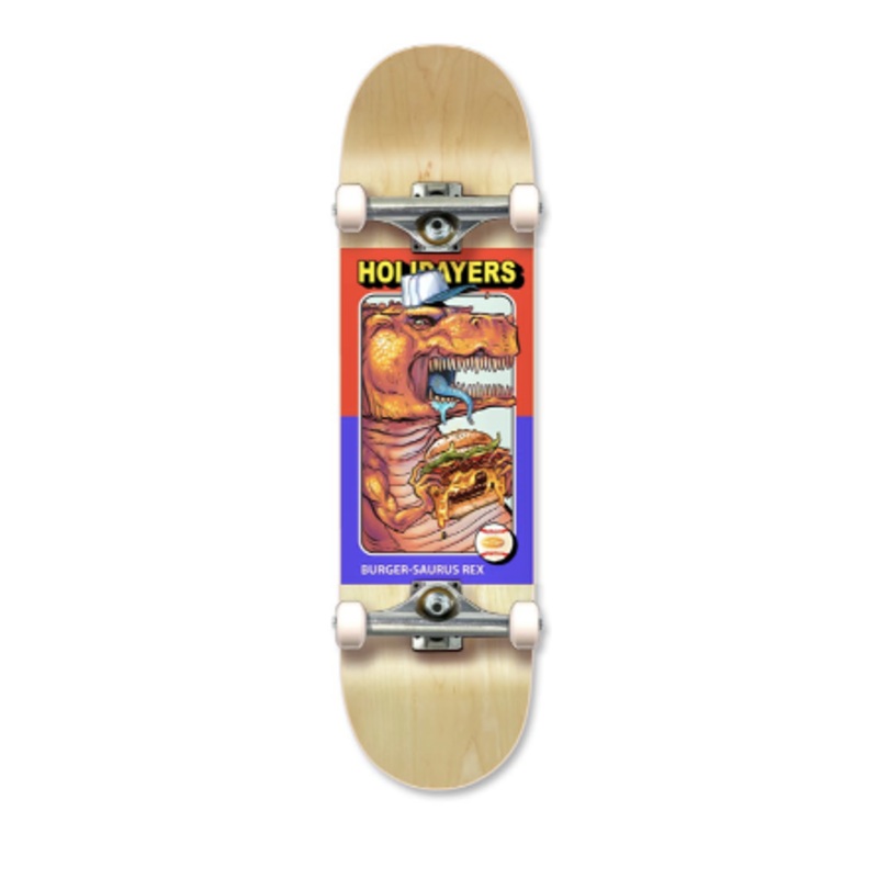 Holiday Dine O Saurs Burger Saurus Rex 7.75" Complete Skateboard