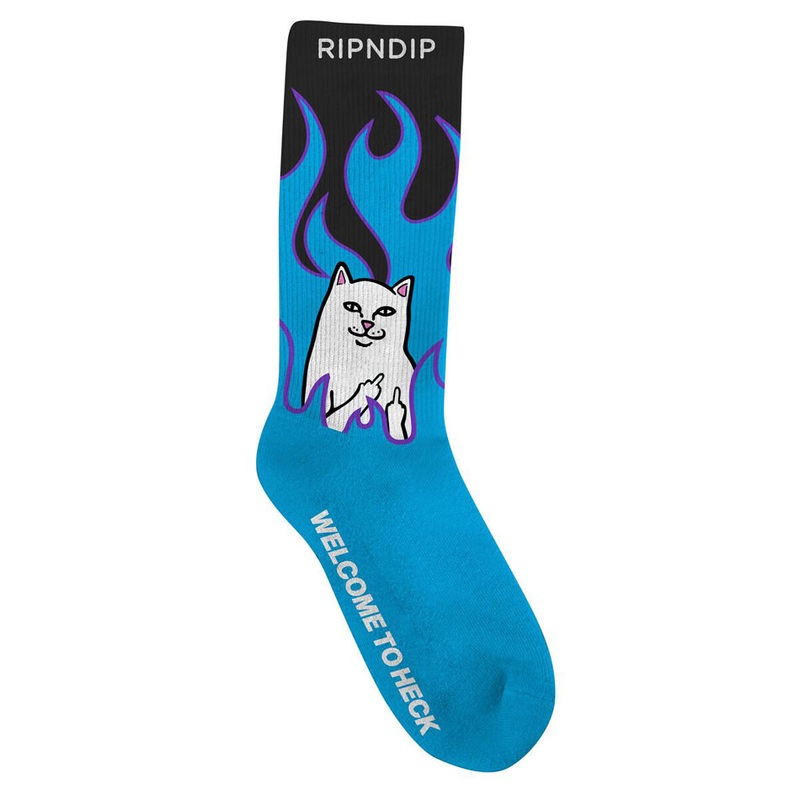 Rip N Dip Welcome To Heck Blue Lightning Socks