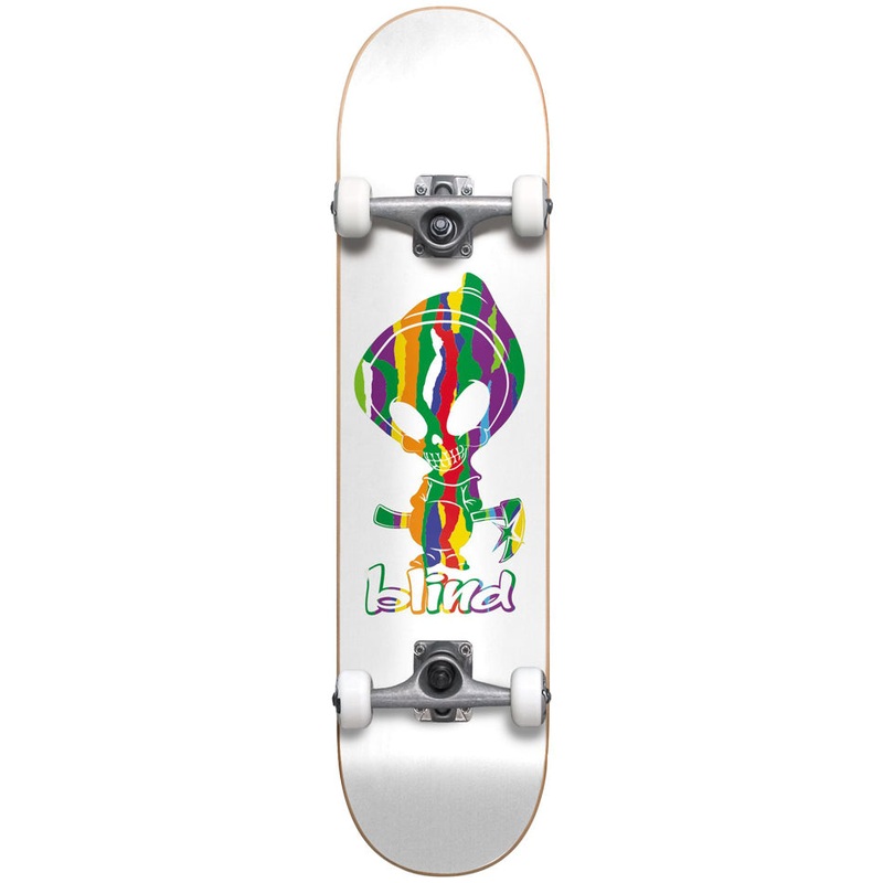 Blind Reaper Sweater White Mid 7.25" Complete Skateboard