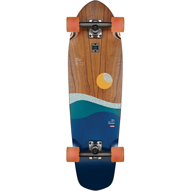 Globe 'Big Blazer Teak/Oceans' 32" Complete Cruiser Skateboard