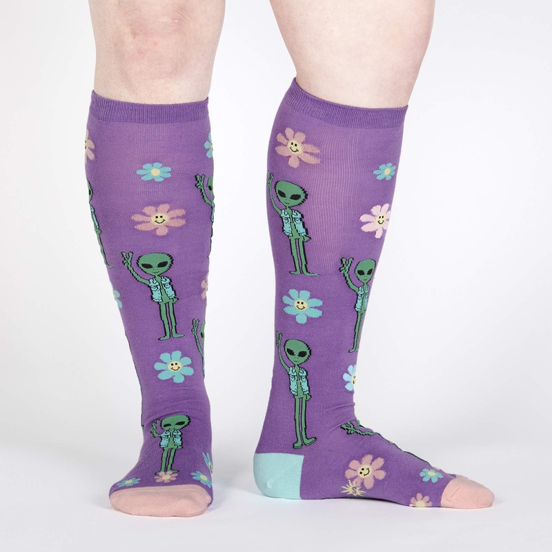 Sock It To Me Peace Out Adult Knee Socks