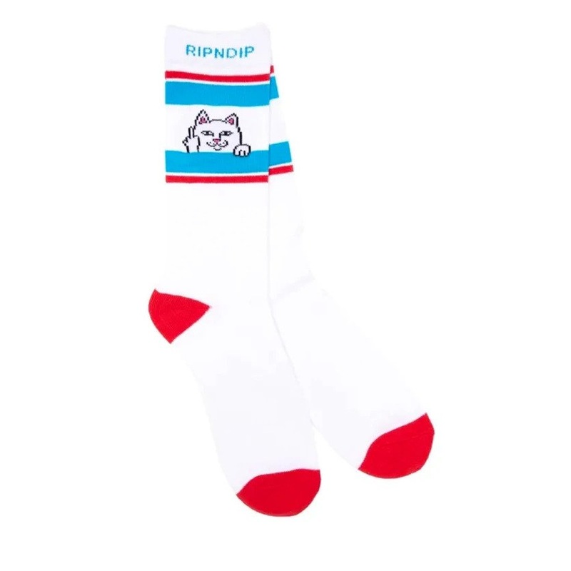 Rip N Dip Peeking Nerm Red/Blue Socks