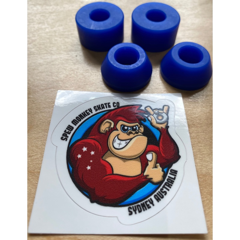 Spew Monkey Blue 90a 4 Pack Skateboard Bushings
