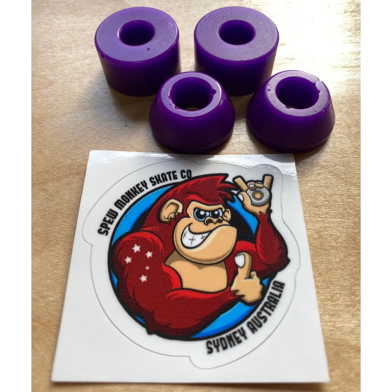 Spew Monkey Purple 85a 4 Pack Skateboard Bushings