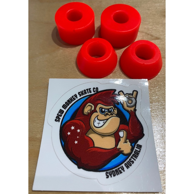 Spew Monkey Red 95a 4 Pack Skateboard Bushings