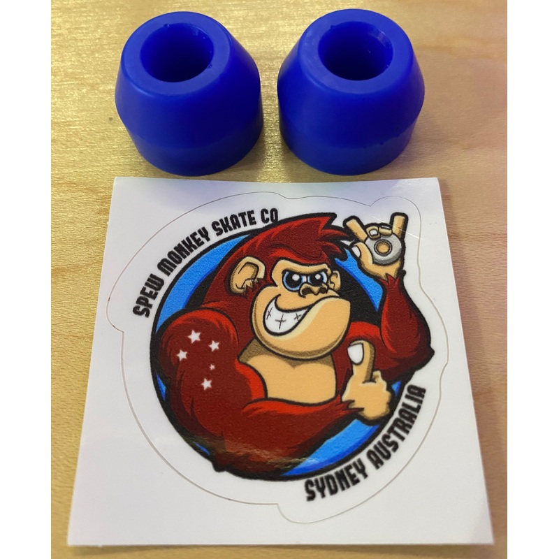 Spew Monkey Tall Cone 92a Blue Pair Longboard Bushings
