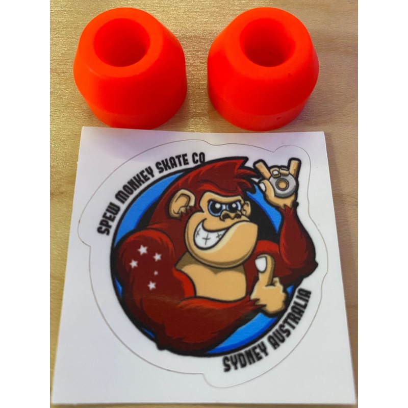 Spew Monkey Tall Cone 95a Red Pair Longboard Bushings