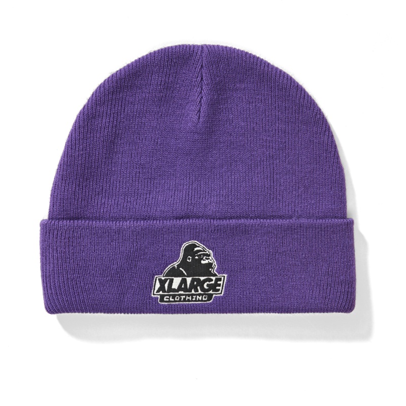 Xlarge Slanted Logo Purple Beanie