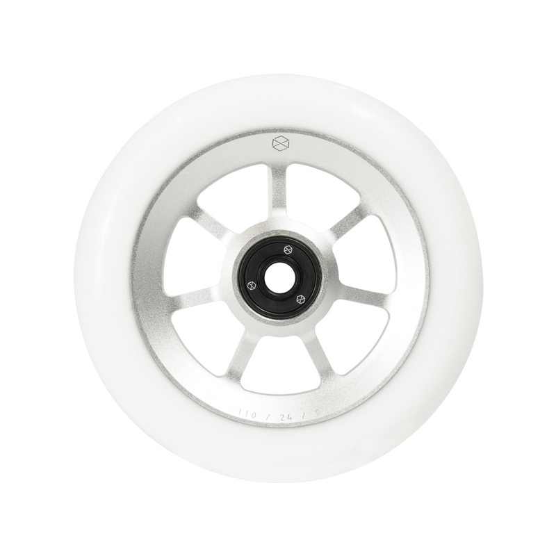 Native Profile White 110 x 24 Scooter Wheel Single