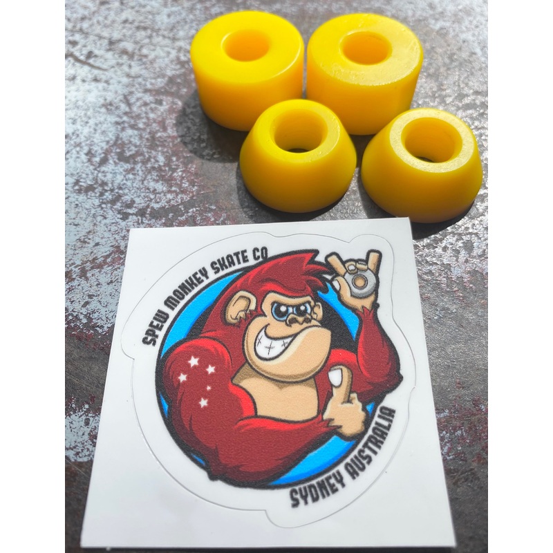 Spew Monkey Yellow 89a 4 Pack Skateboard Bushings