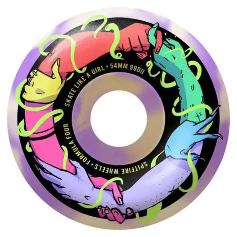 Spitfire Formula 4 FRND Of Sk8 Like A Girl Purple/White 99D/54mm Skateboard Wheels