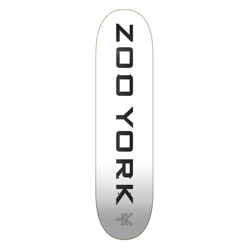 Zoo York OG 95 Logo Block White 7.75" Skateboard Deck