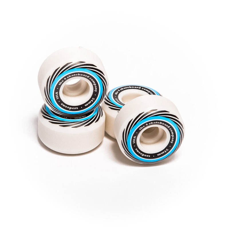 4 Skateboards Sweepers Blue 54mm Skateboard Wheels