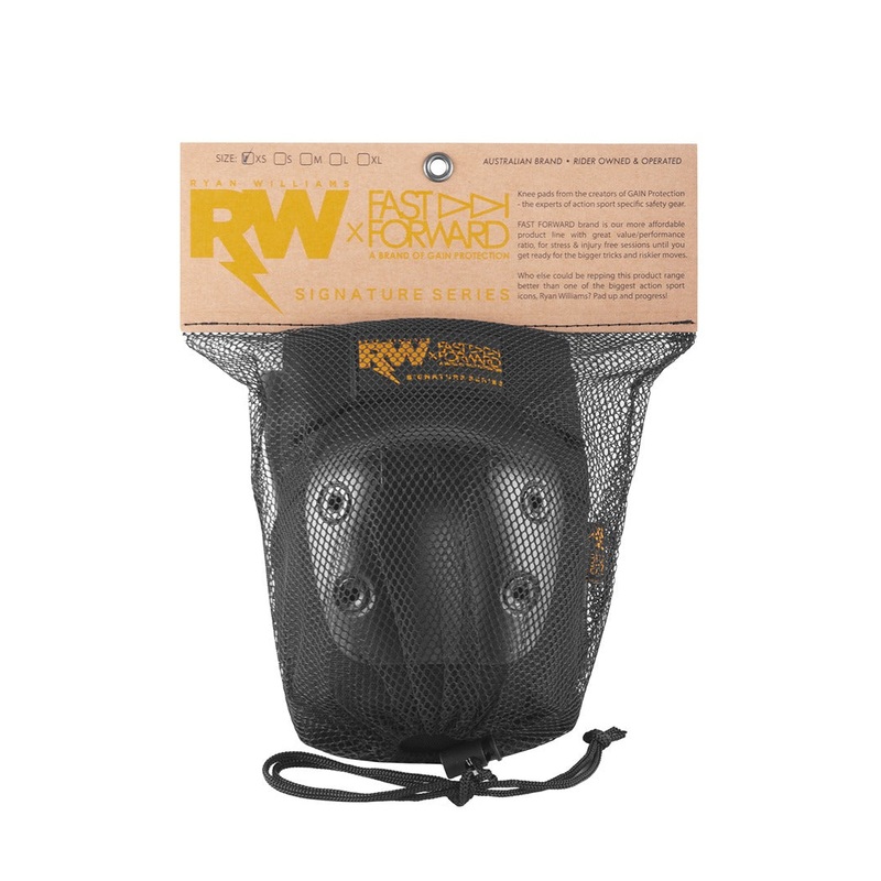 RW x Fast Forward Sig Black Knee Pads