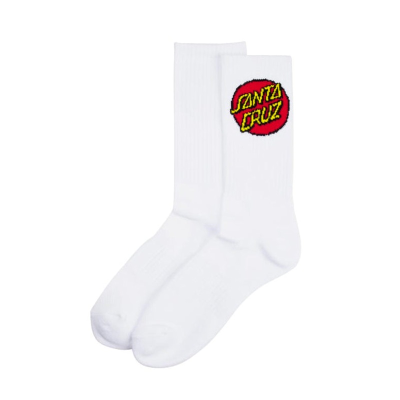 Santa Cruz Classic Dot White 3 Pack Socks