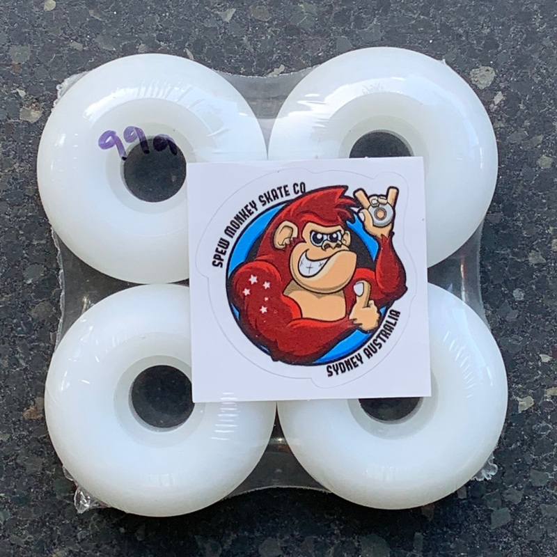 Spew Monkey #1s White 99a Skateboard Wheels