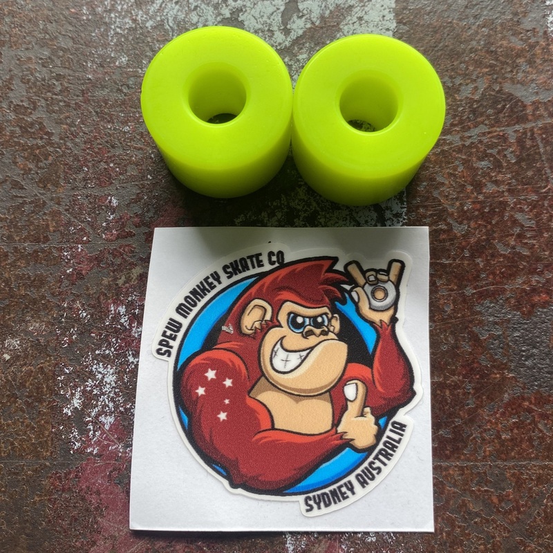 Spew Monkey Tall Barrel 92a Fluro Green Pair Longboard Bushings