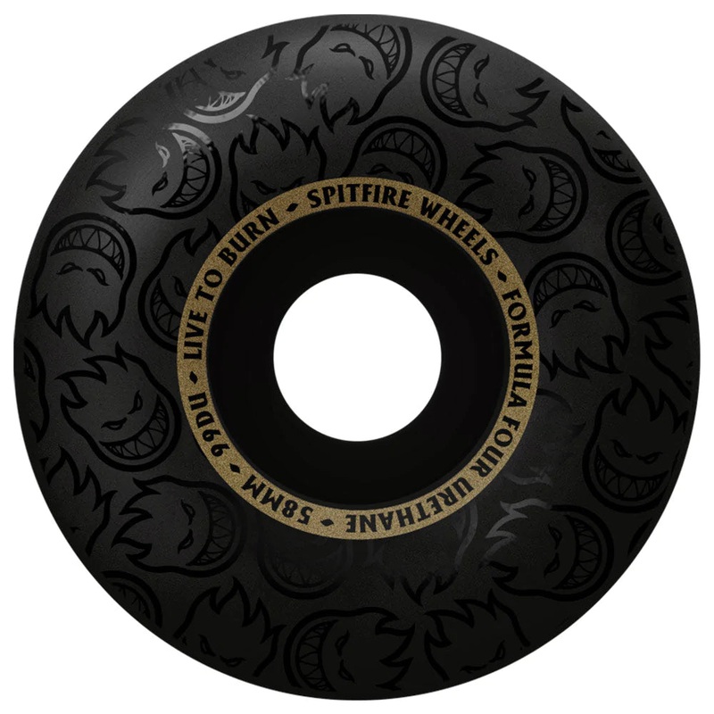 Spitfire Formula 4 Blackout RDL 101D 58mm Wheels