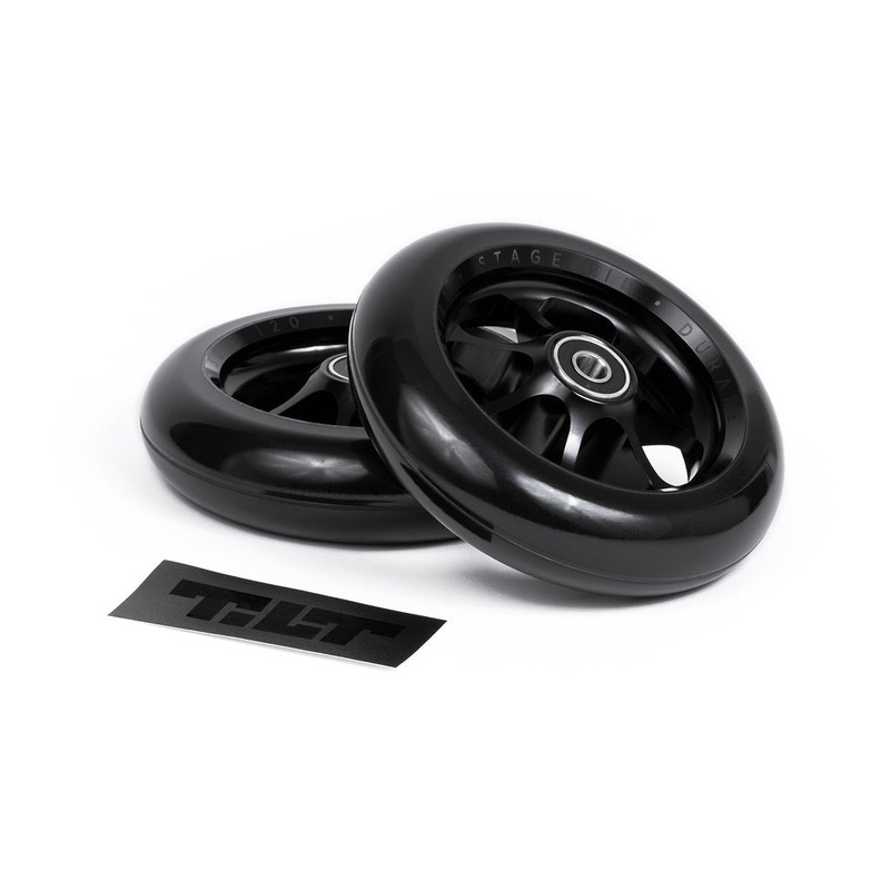 Tilt Durare Spoked 120mm x 30mm 88a Black Scooter Wheel