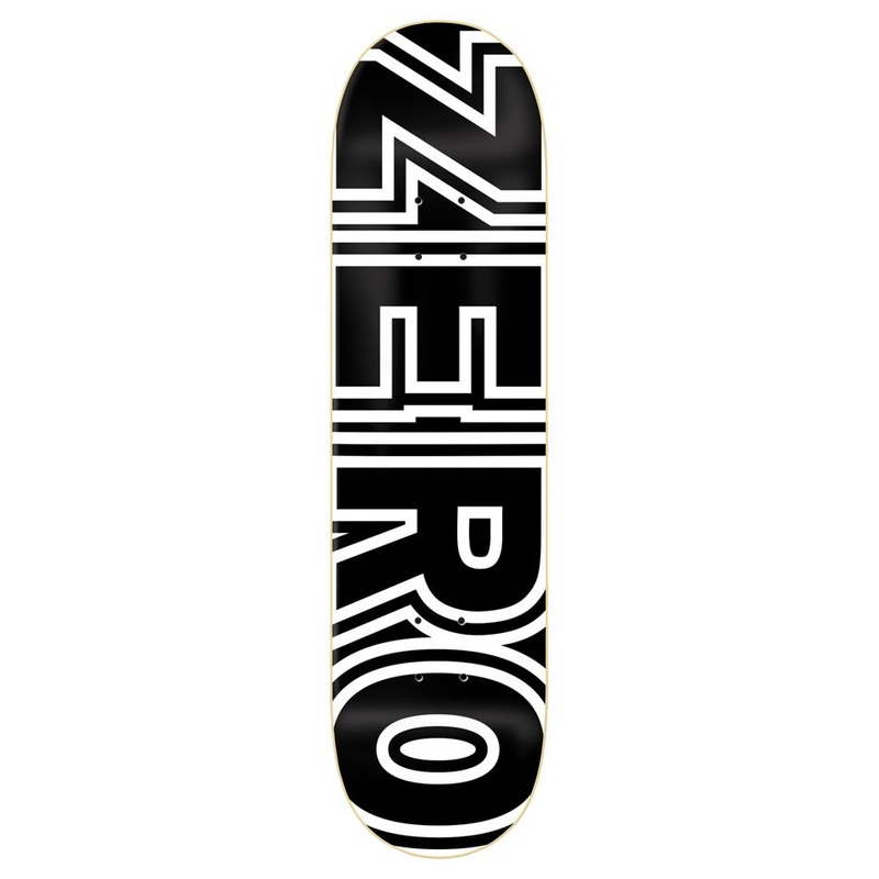 Zero Classic Bold Black White 8.375" Skateboard Deck