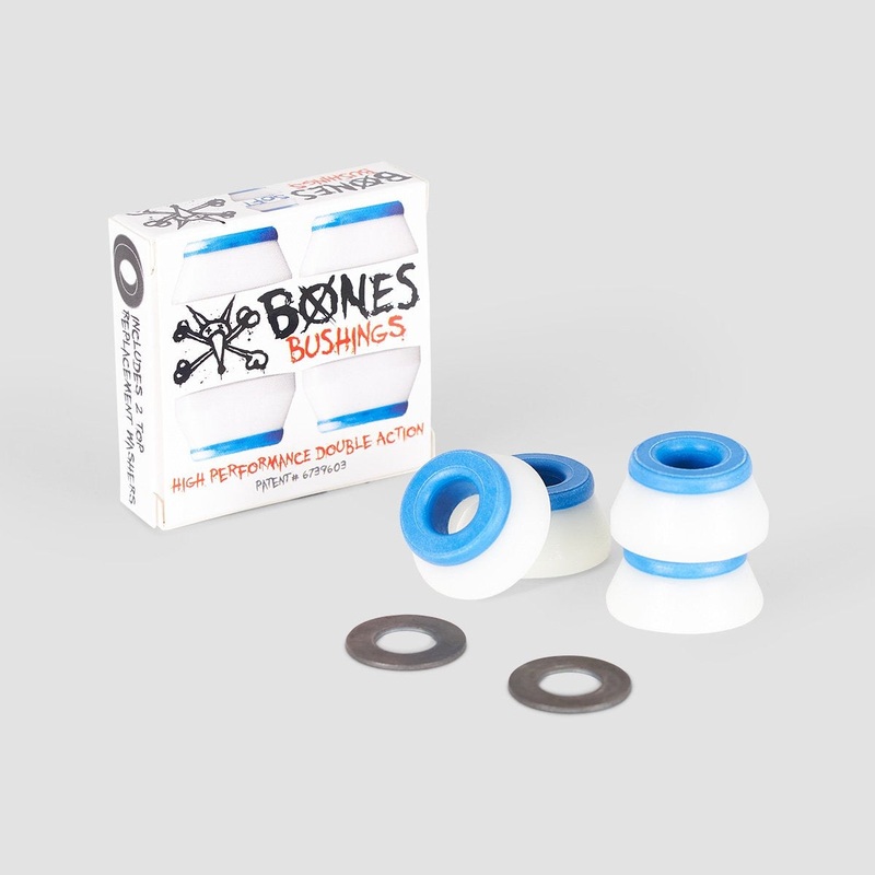 Bones Hardcore Bushings Soft Blue/White x2
