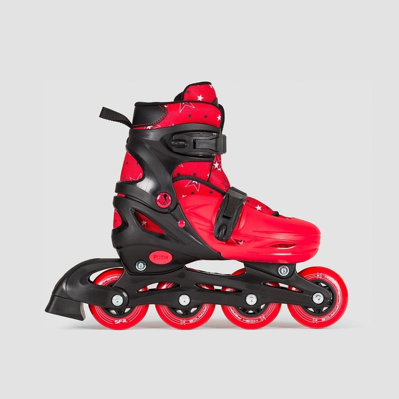 SFR Plasma Adjustable Recreational Skates Black/Red - Kids