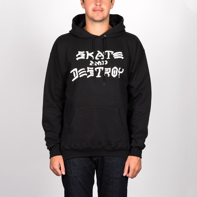 Thrasher Skate And Destroy Pullover Hoodie Black