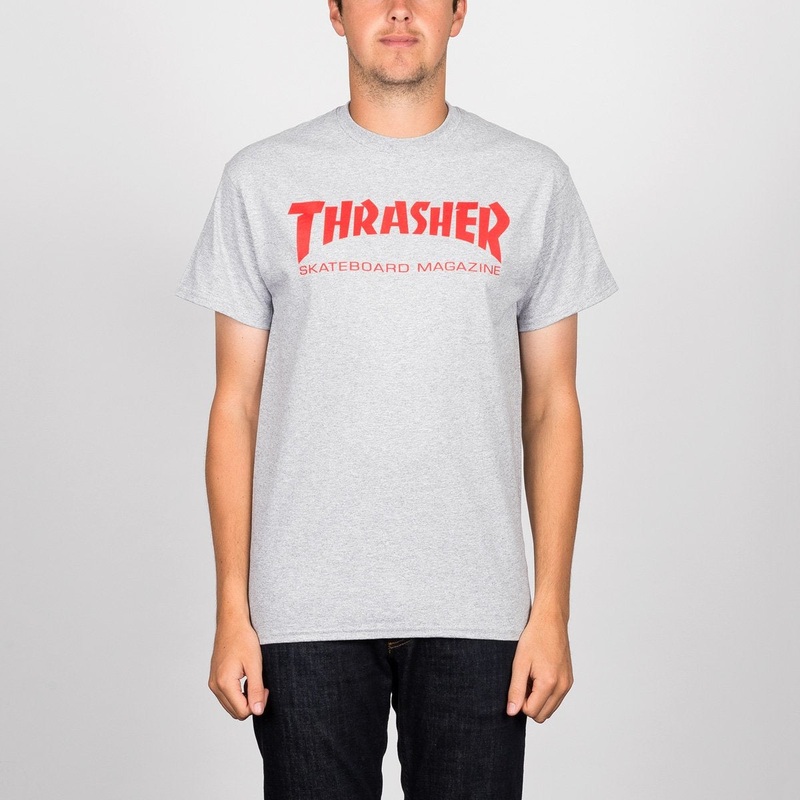 Thrasher Skate Mag Logo T-Shirt Grey/Red