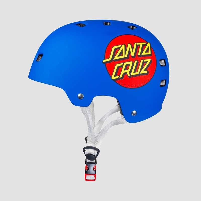Bullet x Santa Cruz Classic Dot Skate/Bmx Helmet Matt Blue