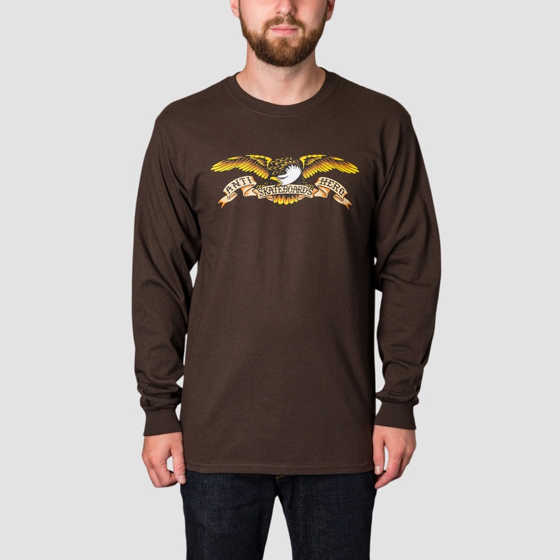 Antihero Eagle Longsleeve T-Shirt Dark Chocolate/Multi-Coloured