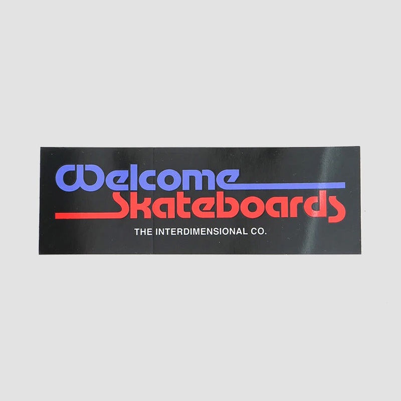 Welcome Interdimensional Sticker Black/Purple/Red 150x50mm