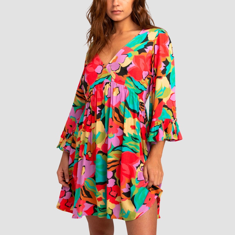 Billabong After Time Babydoll Dress Multi - Womens