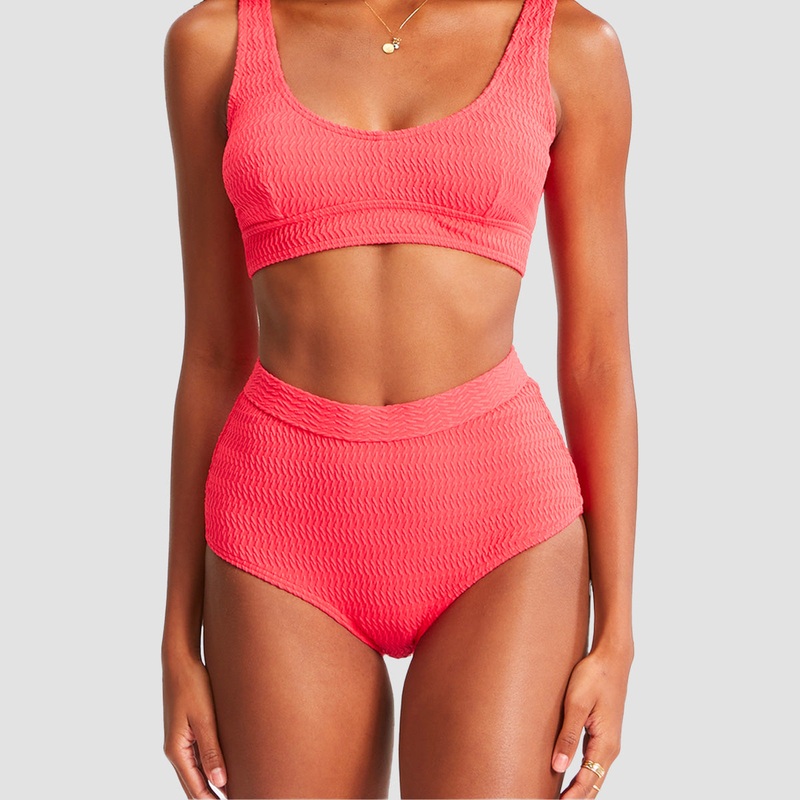 Billabong Chasing Tides Hi Retro Bikini Bottoms Fuego - Womens