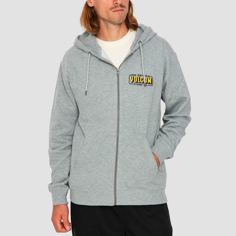 Volcom Watanite Zip Hoodie Heather Grey