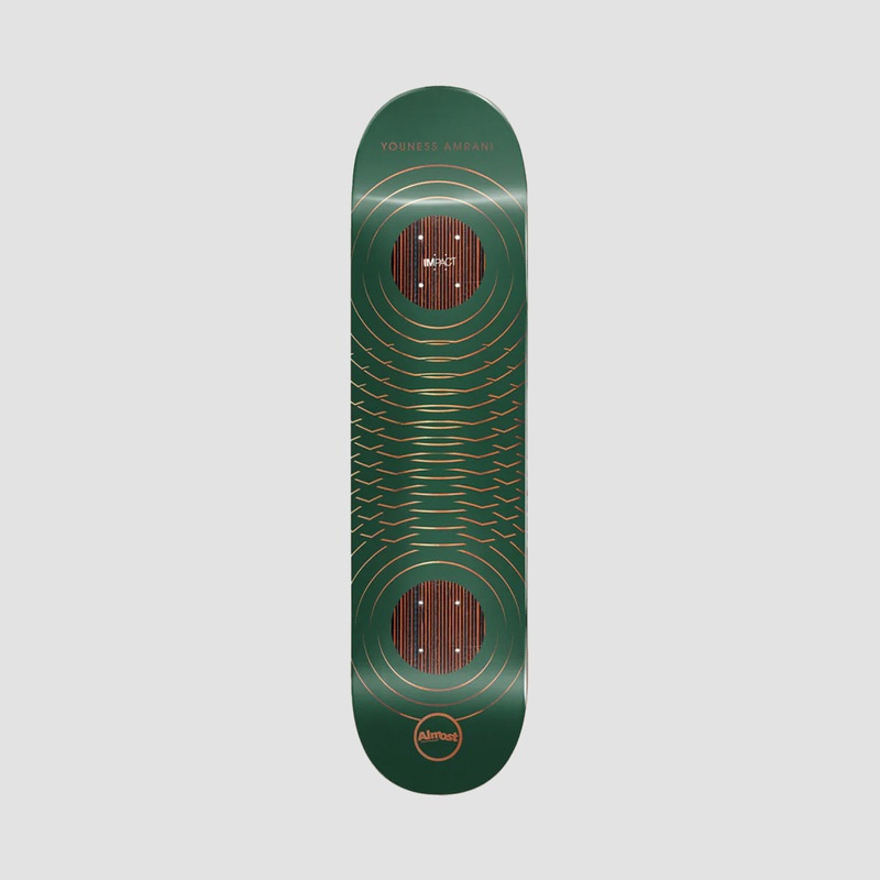 Almost Knock Out Rings Impact Skateboard Deck Youness Amrani/Green - 8.375"