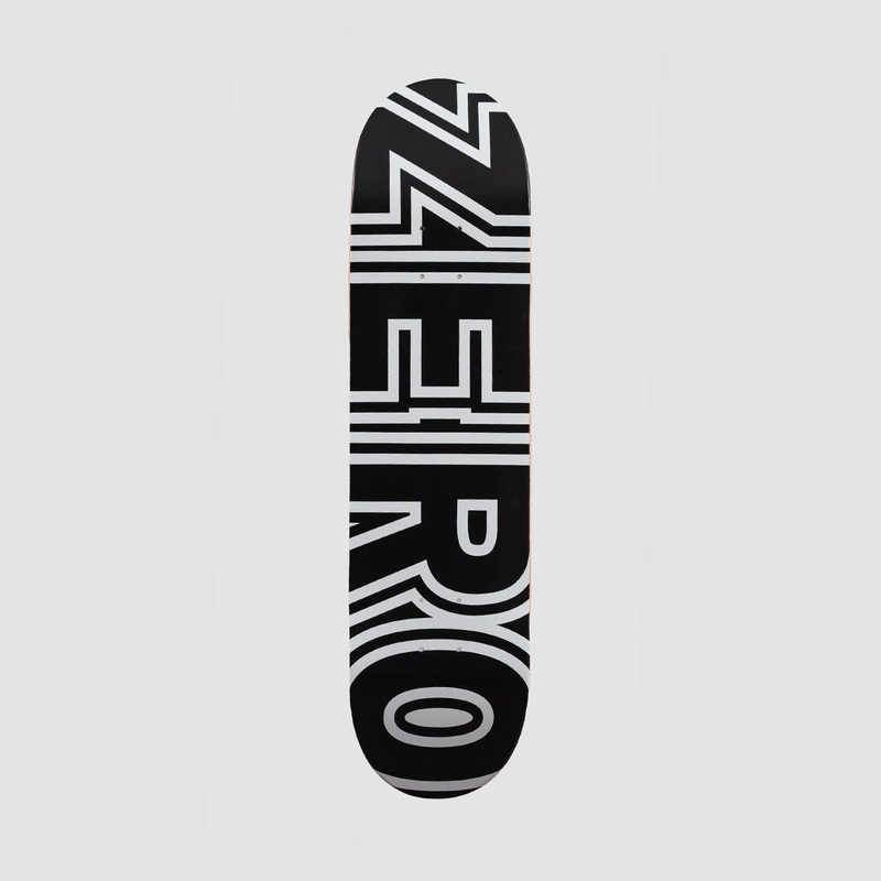 Zero Bold Skateboard Deck Black/White - 8"